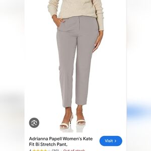 Adrianna Parell Kate Fit Bi Strech Pant Sz 16 Grey